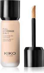 KIKO Milano Full Coverage 2-In-1 alapozó és korrektor 2 az 1-ben árnyalat 01 Warm Rose 25 ml