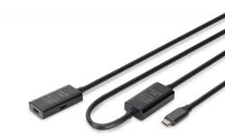ASSMANN DA-73109 USB kábel USB 3.2 Gen 1 (3.1 Gen 1) 10 M USB C Fekete (DA-73109)