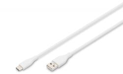 ASSMANN AK-300340-005-W USB kábel USB 2.0 0, 5 M USB A USB C Fehér (AK-300340-005-W) - easy-shop