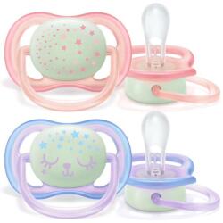 Philips Set 2 Suzete Philips Avent Ultra Air SCF376/12, Ortodontica si fara BPA, 0 - 6 luni (SCF376/12)