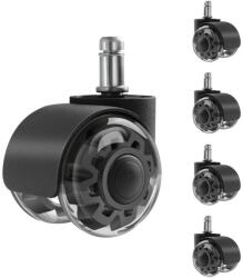 Mark Adler Irodaszék kerekek, görgő 5db 1szett, poliuretán kerekek fekete (MA-WHEELS-3-0-BLACK)