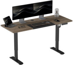 Vinsetto Magasságállítható elektromos íróasztal, túlmelegedés védelemmel, fekete (920-071V90BK)