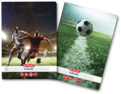 Herlitz Caiet Herlitz A5, 48 file, 70g/mp, matematica, colturi rotunjite, Motiv fotbal (9489030)