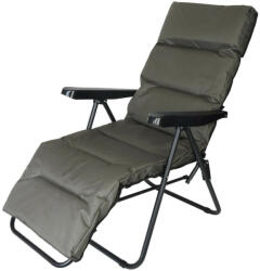 Saska Garden Kerti Fotel Lábtartóval 57X83X106Cm Szürke-Zöld