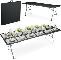 Plonos Összecsukható kerti asztal 244 cm Plonos fekete