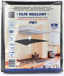 K and M Filtru de carbon pentru hota de bucatarie 47X57 mm, K&M (fw1)