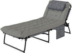 Outsunny Összecsukható nyugágy 4 fokozatú dönthető háttámlával, Kültéri