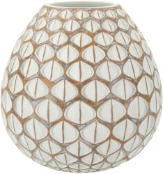  Fehér gyantás váza ø 27x27 cm