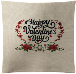  Happy Valentin-vászon párnahuzat