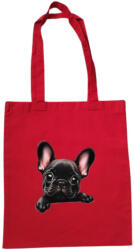  Bulldog-piros vászontáska