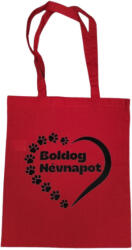  Boldog Névnapot-piros vászontáska