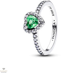 Pandora Kiemelt mentazöld szív gyűrű 54-es méret - 198421C08-54