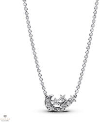 Pandora szikrázó félhold és csillagok nyaklánc 45 cm-es - 392991C01-45