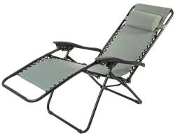 Enero Camp Szürke bliss összecsukható többfunkciós kerti napozóágy fejtámlával