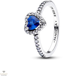 Pandora Kiemelt hercegnőkék szív gyűrű 60-as méret - 198421C09-60