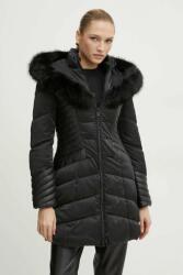 Guess OXANA W4BL61 női dzseki - steppelt, bélelt, műszőrme kapucnival, fekete XL INTL