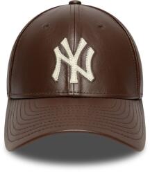  New York Yankees sapka, bőr, New Era, 9FORTY, egyszínű, barna