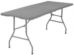 Saska Garden Bőröndönné Összecsukható Vendégasztal 180X70Cm Max. 100Kg Szürke