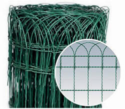 Strend Pro Garden PVC bevonatos kerítésháló, Strend Pro Garden Gardenet, zöld, 90 cm x 25 m, szemméret: 150 x 90 mm, PVC bevonatos acélhuzal, négyszögletű, dekoratív felső kialakítás (TC431005)