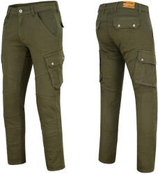 W-TEC Motoros nadrág W-TEC Nuksan, levehető CE protektorok, övhurok, YKK cipzár, mosógépben mosható 36 / 32 zöld (29406-3632-1)