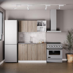  Pd L120 Alapkonyha Sonoma-Fehér - pepita