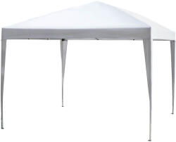 Outsunny Pavilion Pliabil cu Corzi și Pichete pentru Grădină, din Tesătură Oxford, 3x3m, Alb