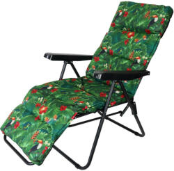 Saska Garden Kerti Szék Lábtartóval 57X83X106Cm Virágmintás