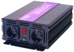 TED Electric Convertor de la 12V la 230V 2500W unda sinusoidala modificata - TED007063 (A0116829)