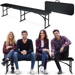 Plonos Összecsukható kerti pad 180 cm Plonos fekete (440201)