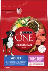 ONE PURINA ONE Adult Medium/Maxi Felnőtt kutyáknak szánt, bárányhússal és rizzsel dúsított eledel 2, 5 kg