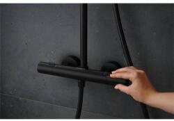 Hansgrohe Pulsify S Puro zuhanyszett showerpipe 260, 1jet, EcoSmart, Ecostat Fine termosztáttal, matt fekete (HG-24223670)