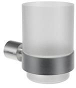 Ravak Fold FD 210.30SSB pohártartó üvegpohárral, szálcsiszolt rozsdamentes acél (RAV-X07P1343)