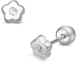 Lisa-gyerek ékszerek Lisa fehér arany virág gömb zárral (JTAG-0423-18)