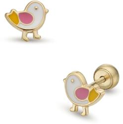 Lisa-gyerek ékszerek Lisa kismadár arany fülbevaló gömb zárral (JTAG-0333-18)