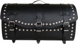 RSA K461 motoros bőrtáska zárral, szegecsekkel fekete