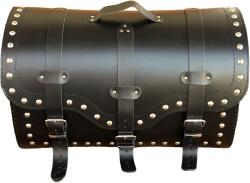 RSA K155 motoros bőrtáska zárral, szegecsekkel fekete