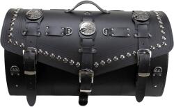 RSA K183 motoros bőrtáska zárral, szegecsekkel fekete