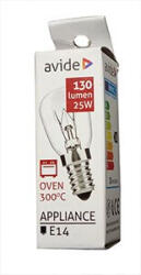 Avide 25W 230V 130lm sütő izzó E14, 300°C-ig (ARAH14WW-25W)