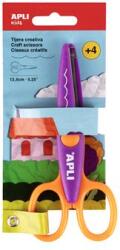 APLI Olló, kreatív, ívelt, APLI Kids "Curved", lila-narancssárga (LCA19998) - webpapir