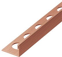  NOX Prémium szögletes élvédő - inox, szálcsiszolt rosegold 10mm/270cm (456672730)