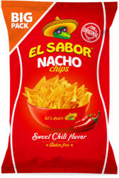 El Sabor big nacho chips gluténmentes édes chili 180 g