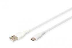 ASSMANN Cablu USB-A 2.0 la USB type C 60W 2m Alb, Digitus AK-300340-020-W (AK-300340-020-W)