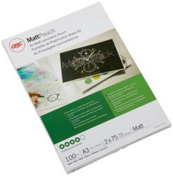 Gbc Meleglamináló fólia, 75 mikron, A3, matt, GBC (41660E) - iconink