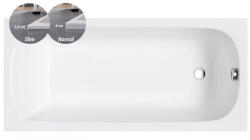 M-Acryl Mira SLIM fehér színű egyenes akril kád vékony peremmel 170x70 kádlábbal és peremrögzítővel (12485)