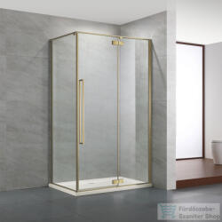 Wellis Mika 120x90 szögletes nyílóajtós zuhanykabin Easy Clean bevonattal, brushed gold WC00571 (WC00571)