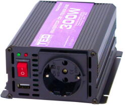 TED Electric Convertor de la 12V la 230V 300W unda sinusoidala modificata - TED007025 (A0116825)