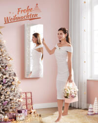 SONGMICS LED Ékszertároló Tükrös Szekrény Fehér (EUZ-JJC99WT) - platinashop