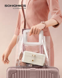 SONGMICS utazó ékszertartó doboz 2 szintes felhőfehér (EUZ-JBC166W01) - platinashop