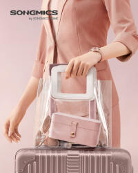 SONGMICS utazó ékszertartó doboz 2 szintes zselérózsaszín (EUZ-JBC166R01) - platinashop