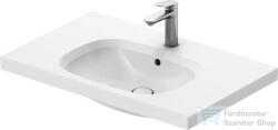 Duravit AURENA 80x50 cm-es falra szerelhető mosdó kerámia fedeles click-clack leeresztővel, DuraShield® bevonattal, fényes fehér 238780AA00 (238780AA00)